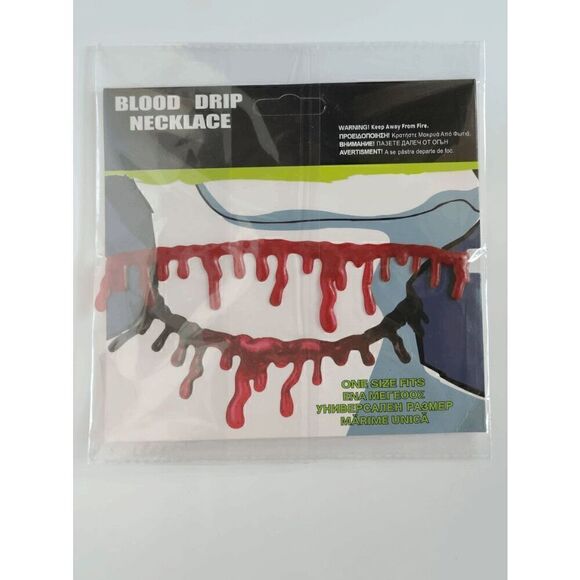 🩸 Halloween Vampire Costume Cosplay Dripping Blood Choker Necklace NEW - Picture 11 of 13